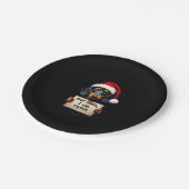 Funny Dachshund Christmas Dear Santa I Can Explain ペーパープレート (アングル)