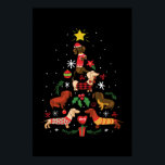 Funny Dachshund Christmas Tree ポスター<br><div class="desc">Funny Dachshund Christmas Tree 
Cute gift for dog lovers,  dog fans,  dog owners. 
With the cute dog design,  this will be a great gift for your parents,  siblings,  relatives,  best friends,  or for yourself.
A version designed specially on Birthdays,  or important events.</div>