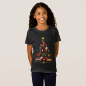 Funny Dachshund Christmas Tree Tシャツ (正面フル)