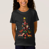 Funny Dachshund Christmas Tree Tシャツ (正面)