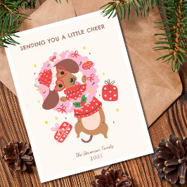 Funny Dachshund Dog Christmas  シーズンカード