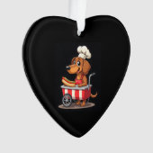 Funny Dachshund Dog Hotdog Sandwich Weenie Sausage オーナメント (正面)