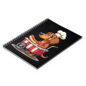 Funny Dachshund Dog Hotdog Sandwich Weenie Sausage ノートブック (左側)