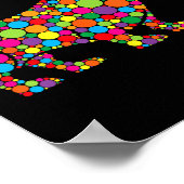 Funny Dachshund Dog Lovers Polka Dot Happy Dot Day ポスター (角)