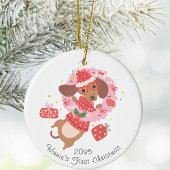 Funny Dachshund Dog Ornament セラミックオーナメント