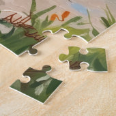 Funny Dachshund Farmers Market Dog Lover Art ジグソーパズル (側面)