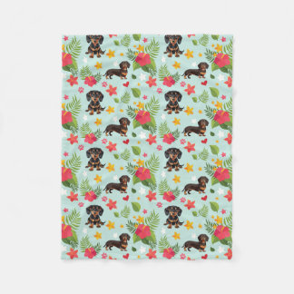Funny Dachshund Gift フリースブランケット