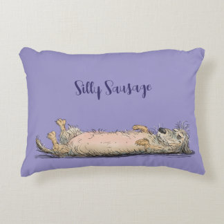 Funny Dachshund Sausage Dog Pillow アクセントクッション