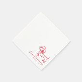 Funny Dachshund Wedding スタンダードカクテルナプキン (角)