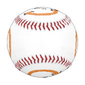 Funny Dachshund Wiener Sausage Dog Monogram 野球ボール (裏面)