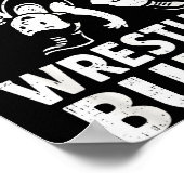 Funny Dad And Son Daughter Kids Wrestling Wrestler ポスター (角)