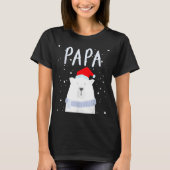 Funny Dad Bear Christmas Saint Hat Couples Family  Tシャツ (正面)