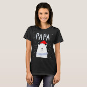 Funny Dad Bear Christmas Saint Hat Couples Family  Tシャツ (正面フル)