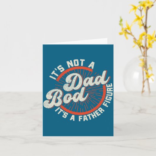 Funny Dad Bod Father Figure Quote Gift  カード (黄色い花)
