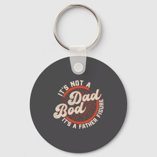 Funny Dad Bod Father Figure Quote Gift  キーホルダー (正面)