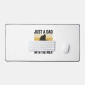 Funny Dad Came Back With the Milk Vintage Shirt_1 デスクマット (キーボード&マウス)
