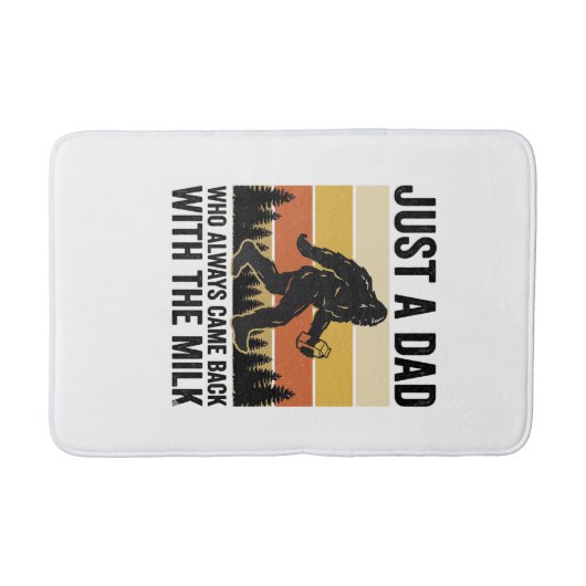 Funny Dad Came Back With the Milk Vintage Shirt_1 バスマット (正面)