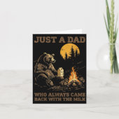 Funny Dad Camng Bear Quote Gift For Father's Day H カード (正面)