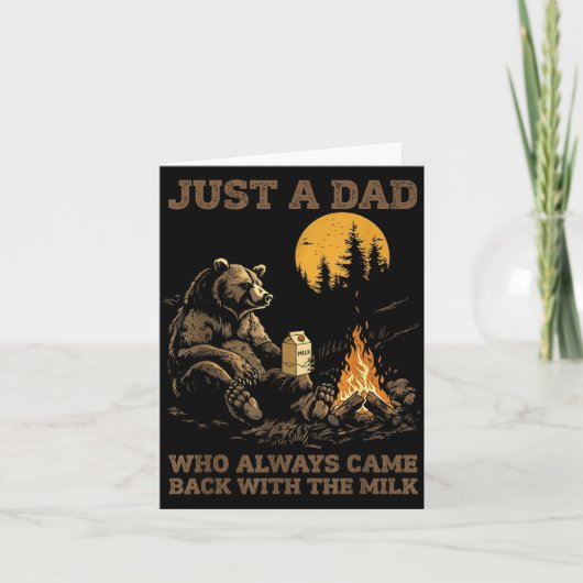 Funny Dad Camng Bear Quote Gift For Father's Day H カード (正面)
