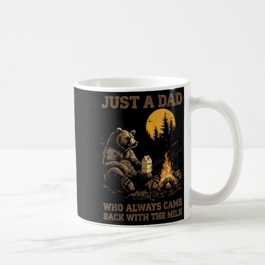 Funny Dad Camng Bear Quote Gift For Father's Day H コーヒーマグカップ (右)