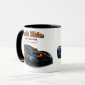 Funny Dad Car Shirt – Dad’s Ride Faster Than His “ マグカップ (正面左)