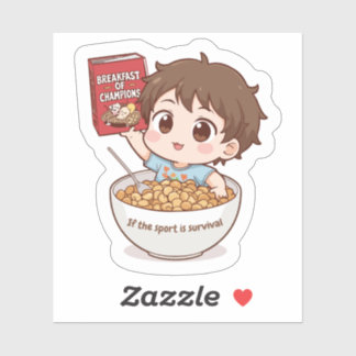 Funny Dad Cereal Survival Sticker シール