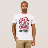 Funny Dad Claus Christmas Design Tシャツ (正面フル)
