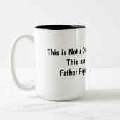 Funny Dad Coffee “Father Figure”  Dad Bod Mug ツートーンマグカップ (左)
