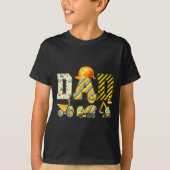 Funny Dad Construction Excavator Kids Matching Fam Tシャツ (正面)