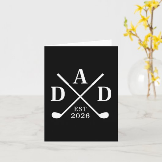 Funny Dad Est. 2026 Father 2026 Loading New Dad Go カード (黄色い花)