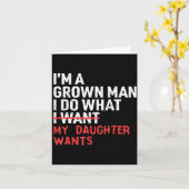 Funny Dad Father I'm A Grown Man I Do What My Daug カード (黄色い花)