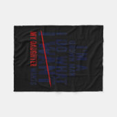 Funny Dad Father I'm A Grown Man I Do What My Daug フリースブランケット (正面(横))