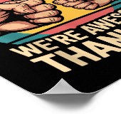 Funny Dad Father's Day Retro Dear Dad Great Job Th ポスター (角)