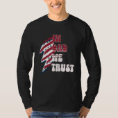 Funny Dad fourth of July, In Dad we Trust Gift Tシャツ (正面)