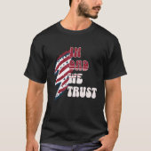 Funny Dad fourth of July, In Dad we Trust Gift Tシャツ (正面)