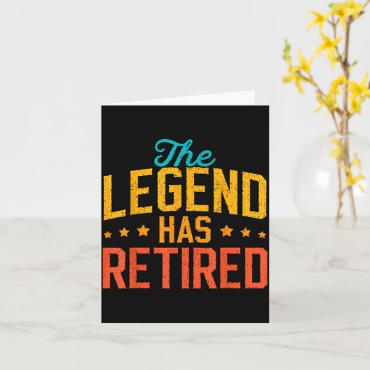 Funny Dad Grandpa Retirement The Legend Has Retire カード (黄色い花)