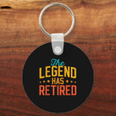 Funny Dad Grandpa Retirement The Legend Has Retire キーホルダー (正面)