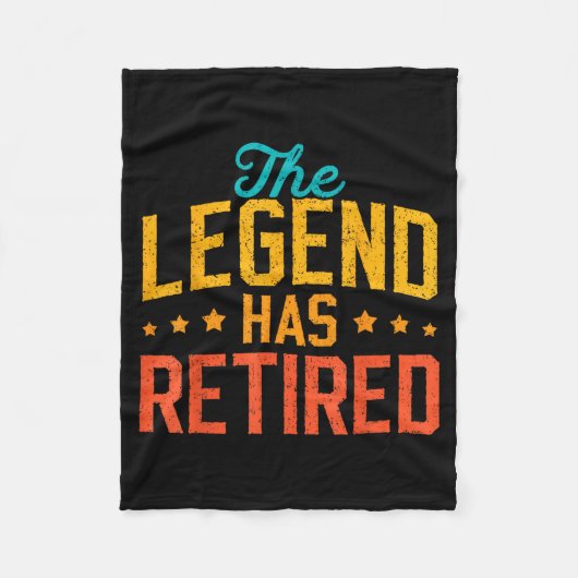 Funny Dad Grandpa Retirement The Legend Has Retire フリースブランケット (正面)