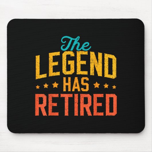 Funny Dad Grandpa Retirement The Legend Has Retire マウスパッド (正面)