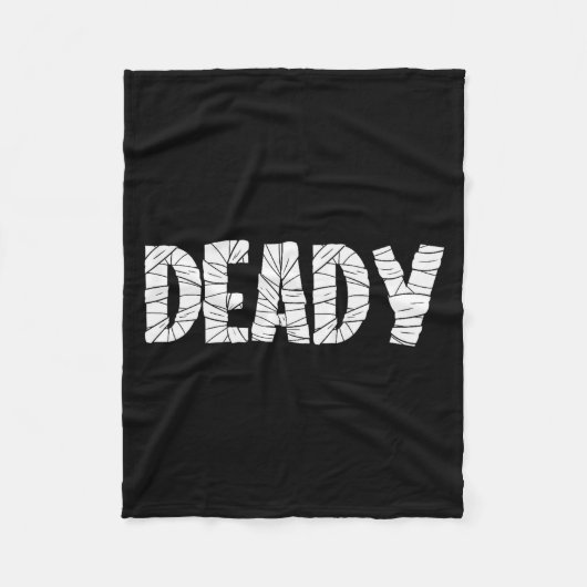 Funny Dad Halloween Deady Mummy Halloween Matching フリースブランケット (正面)
