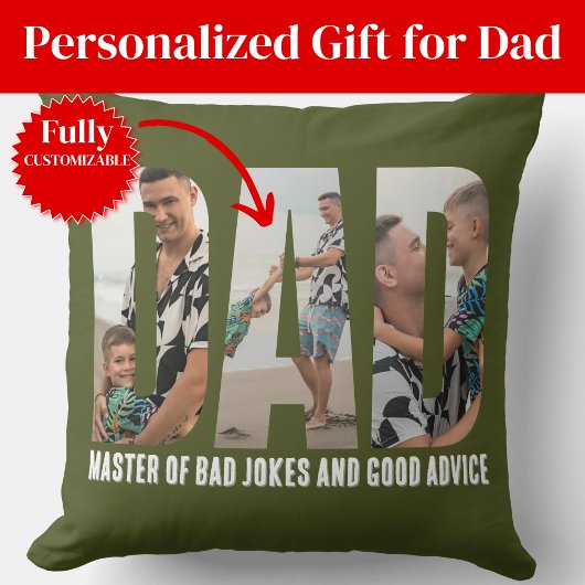 Funny Dad Humor Present Christmas Throw Pillow クッション
