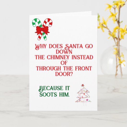 Funny Dad Joke designed Christmas Card カード (黄色い花)