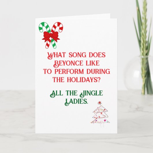 Funny Dad Joke designed Christmas Card カード (正面)