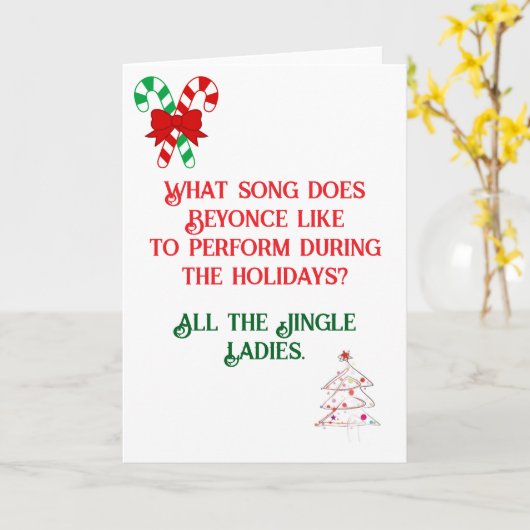 Funny Dad Joke designed Christmas Card カード (黄色い花)