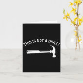 Funny Dad Joke,this Is Not A Drill Funny Father's  カード (黄色い花)