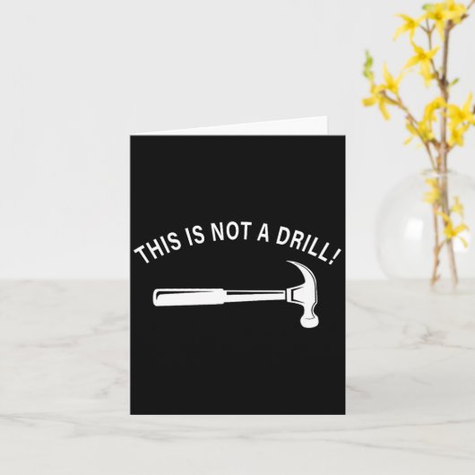 Funny Dad Joke,this Is Not A Drill Funny Father's  カード (黄色い花)