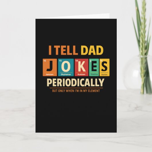 funny dad Jokes Tell Dad Jokes Periodically カード (正面)