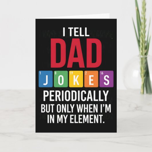 funny dad Jokes Tell Dad Jokes Periodically カード (正面)