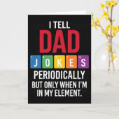 funny dad Jokes Tell Dad Jokes Periodically カード (黄色い花)