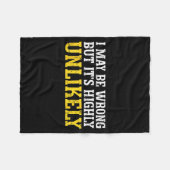 Funny Dad Mom I Might Be Wrong But It's Highly Unl フリースブランケット (正面(横))